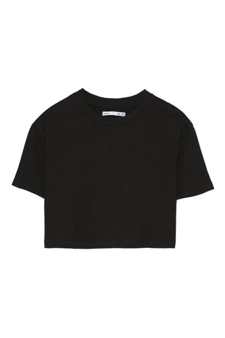 Camiseta cropped - Negro