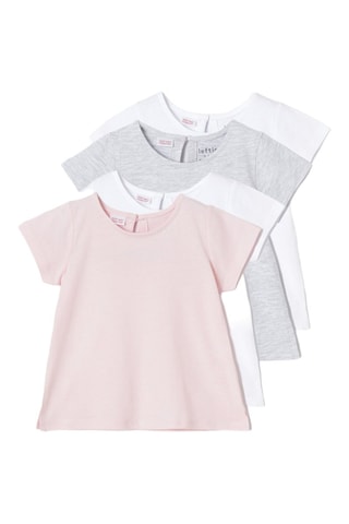 4 camisetas - Rosa y blanco