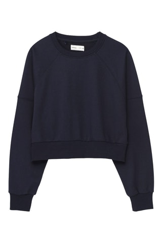 Sudadera cropped - Azul marino