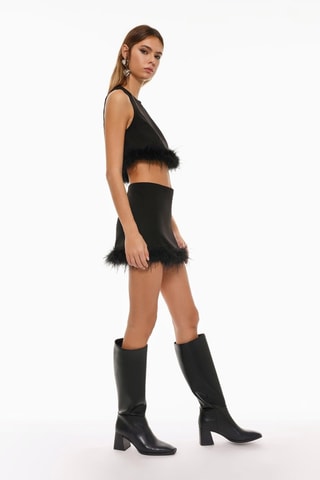 Falda trapecio - Negro