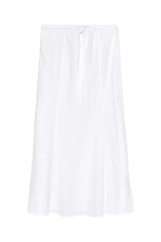 Falda larga con bordado inglés - Blanco