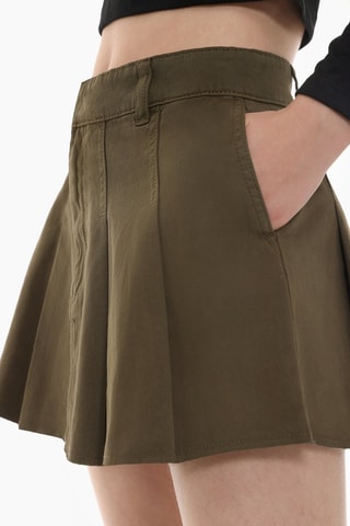 Falda plisada - Caqui