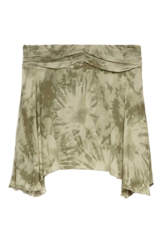 Falda trapecio tie-dye - Verde