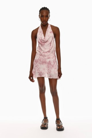 Falda trapecio tie-dye - Rosa