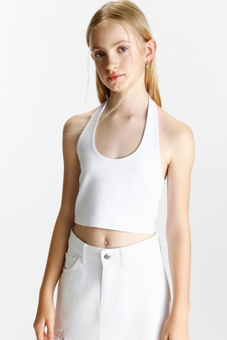 Falda vaquera - Blanco