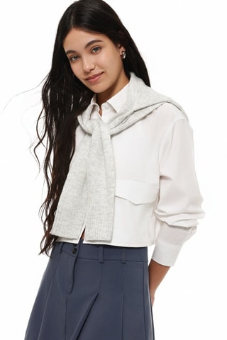 Falda plisada - Gris