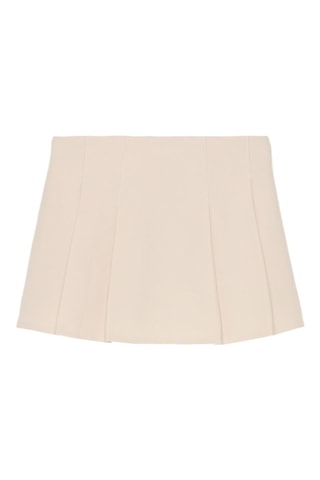 Falda plisada - Beige
