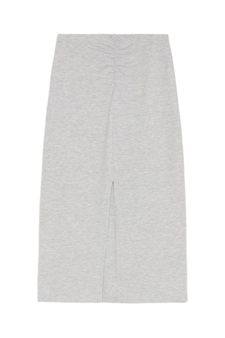 Falda midi - Gris jaspeado