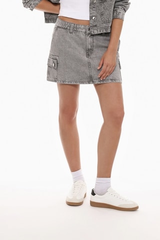 Falda vaquera - Gris