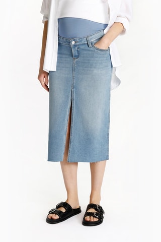 Falda vaquera premamá - Azul
