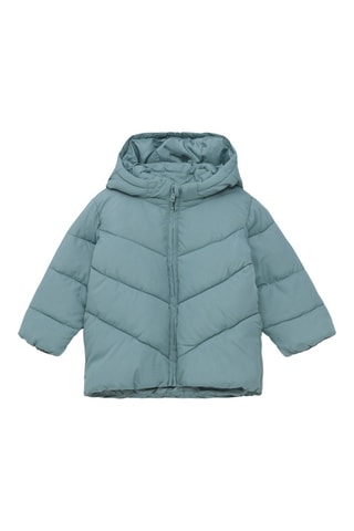 Anorak con capucha - Celeste