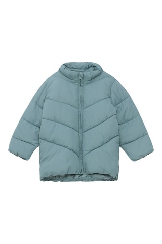 Anorak con capucha - Celeste