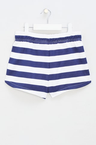 Short - Blanco y azul marino