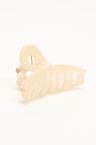 6 pinzas para el pelo - Marrón y blanco