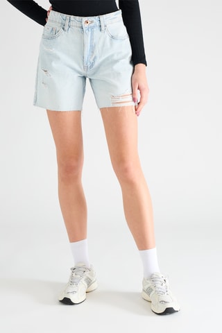 Short vaquero de tiro alto - Azul claro