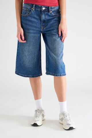 Bermudas vaqueras de tiro alto - Azul marino