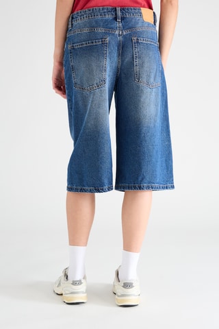 Bermudas vaqueras de tiro alto - Azul marino