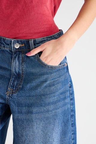 Bermudas vaqueras de tiro alto - Azul marino