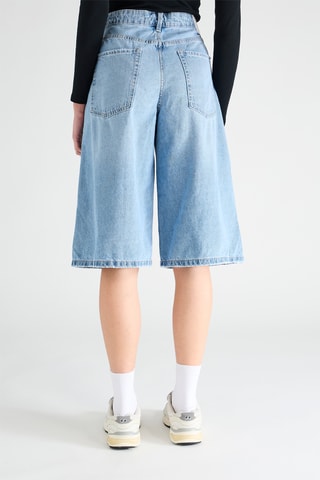 Bermudas vaqueras de tiro alto - Azul claro