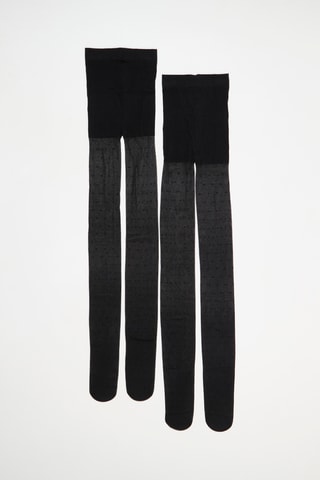 2 pantis - 20 deniers - Negro