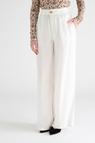 Pantalón straight tiro alto - Blanco