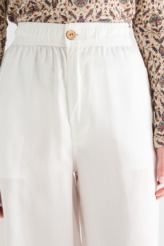 Pantalón straight tiro alto - Blanco