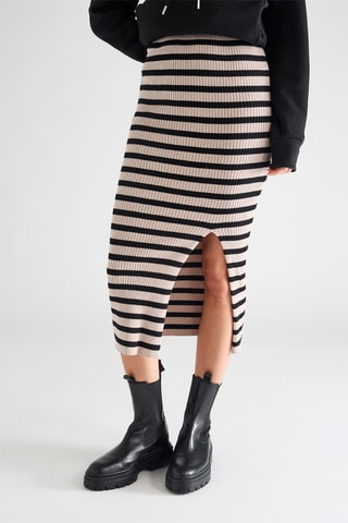 Falda de tubo de talle alto - Crudo