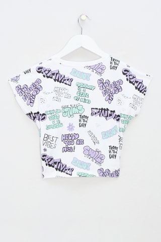 Camiseta - Blanco y violeta