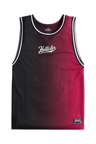 Camiseta de tirantes dip-dye - Negro y rojo