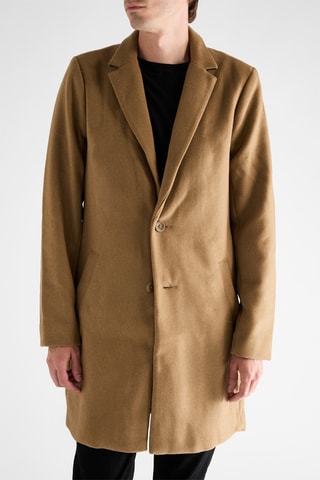 Abrigo marinero de lana - Camel