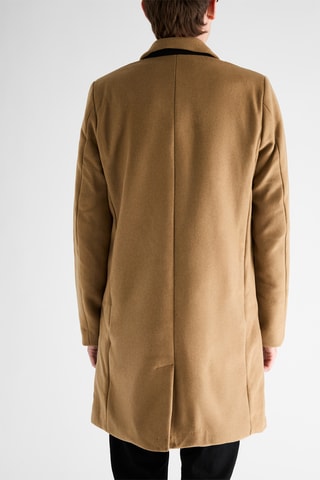 Abrigo marinero de lana - Camel