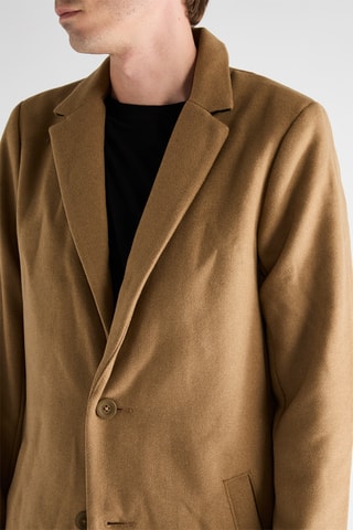 Abrigo marinero de lana - Camel