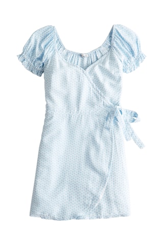 Vestido cruzado - Celeste