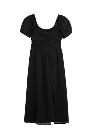Vestido drapeado - Negro