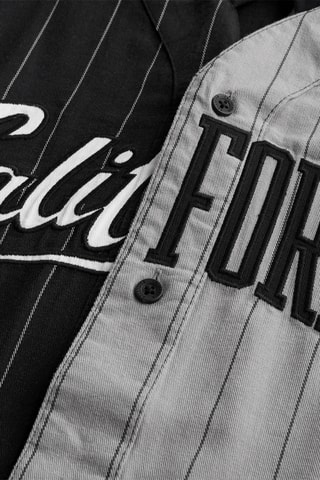 Camisa efecto doble prenda - Negro