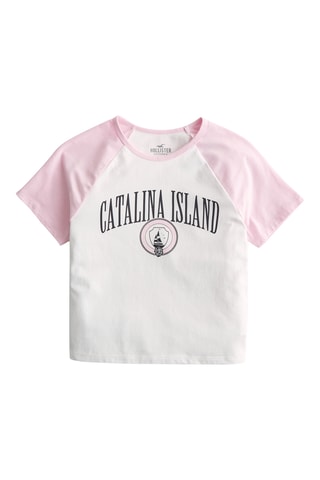 Camiseta - Blanco y rosa