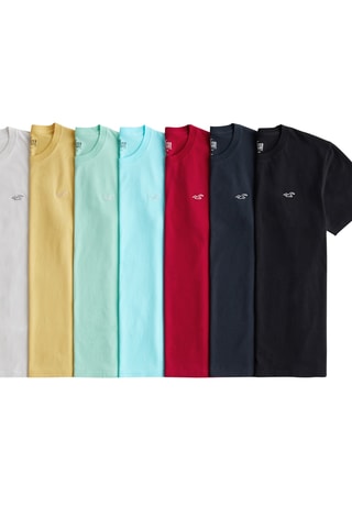 7 camisetas - Blanco y amarillo