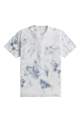 Camiseta tie-dye - Blanco y gris