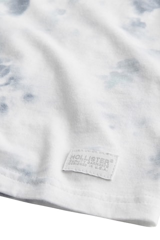 Camiseta tie-dye - Blanco y gris