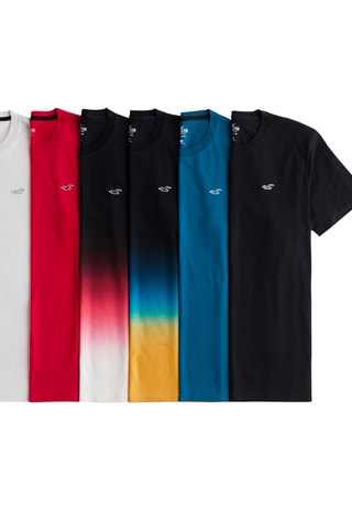 6 camisetas - Blanco y rojo