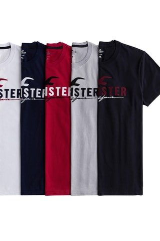 5 camisetas - Blanco y azul marino