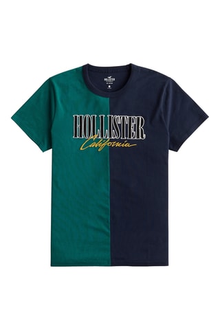 Camiseta - Azul marino y verde esmeralda