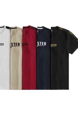 5 camisetas - Blanco y beige