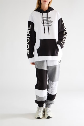 Sudadera con capucha - Blanco y negro