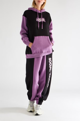 Sudadera con capucha - Negro y violeta