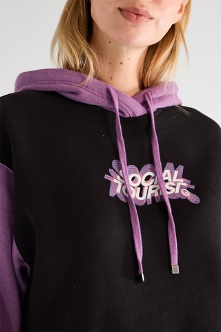 Sudadera con capucha - Negro y violeta