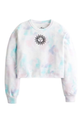 Sudadera tie-dye - Rosa claro y blanco