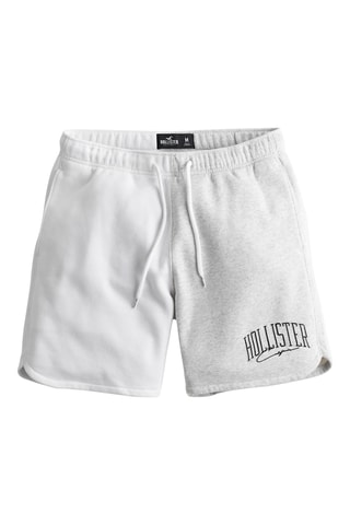 Short - Gris claro jaspeado y blanco