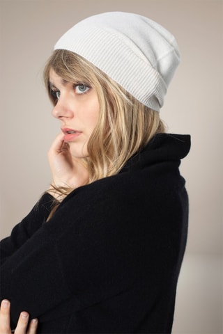 Berretto Faith 100% cashmere, 2 fili - Avorio