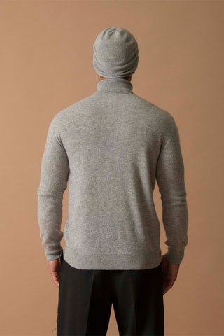 Berretto June 100% cashmere, 2 fili - Grigio melange
